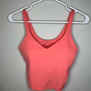EUC lululemon guava pink size 4 align tank with bra pad